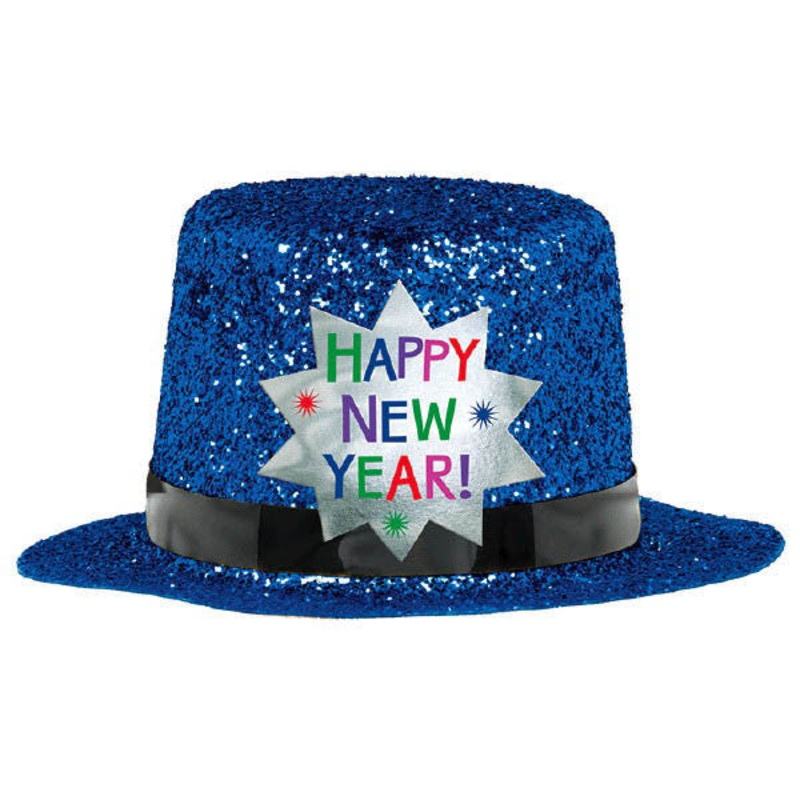 Blue N.Y. Mini Glitter Top Hat
