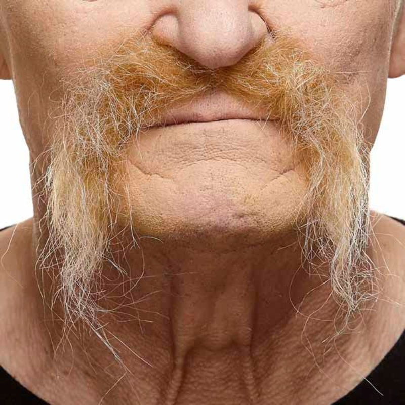 Brown Messy Moustache
