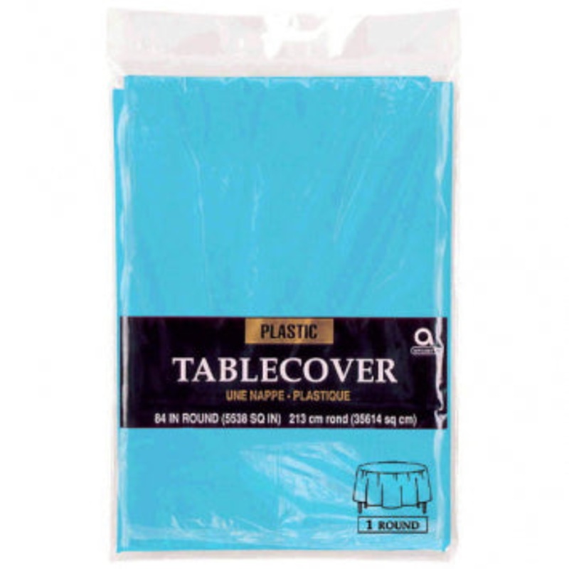Caribbean Blue Round Table Cover