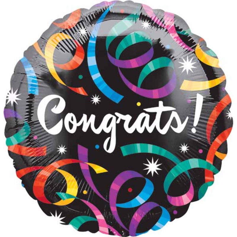 Congrats Streamers 18" Foil Balloon