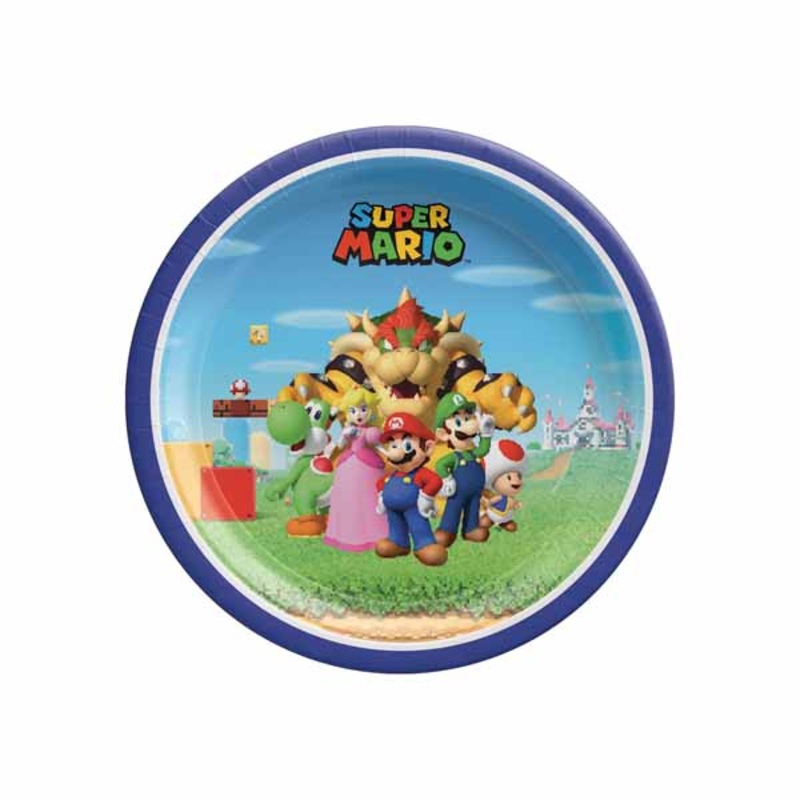Mario Bros Dessert Plates