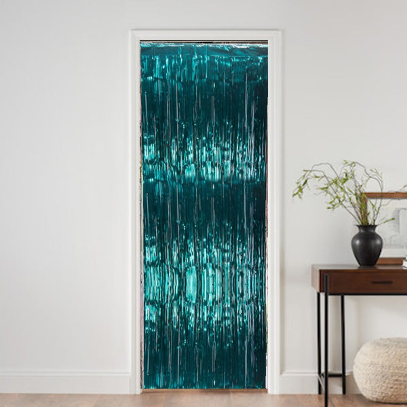 Metallic Curtain - Teal