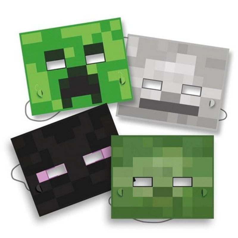 Minecraft Party Masks