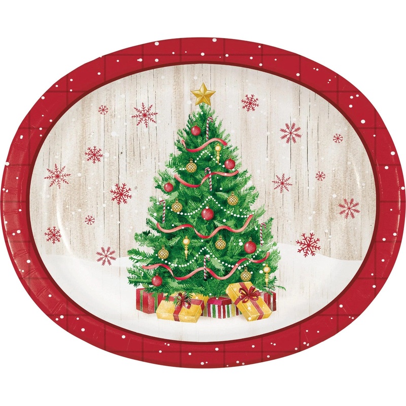 Vintage Christmas Oval Platters