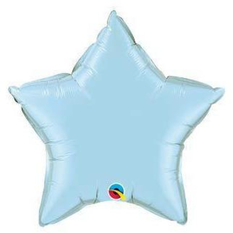 20" Pearl Light Blue Star Foil Balloon