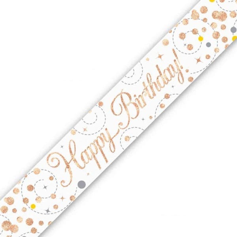 Happy Birthday Sparkling Fizz Banner