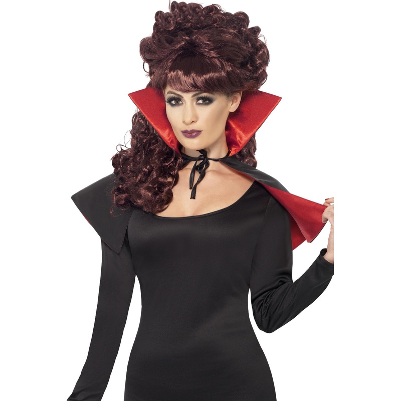 Mini Vamp Cape, Black & Red