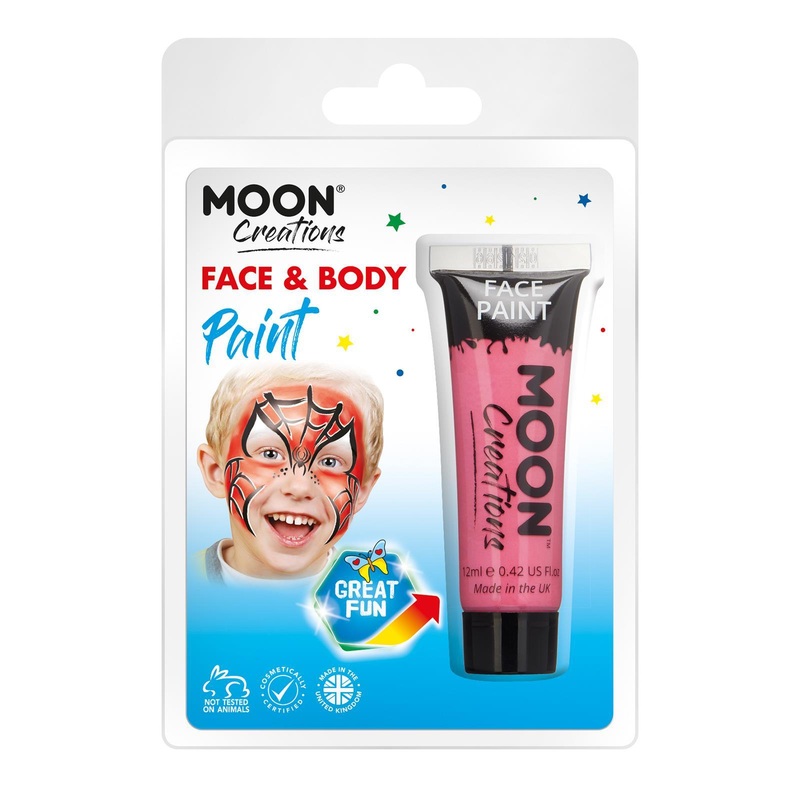 Moon Creations Face & Body Paint, Bright Pink
