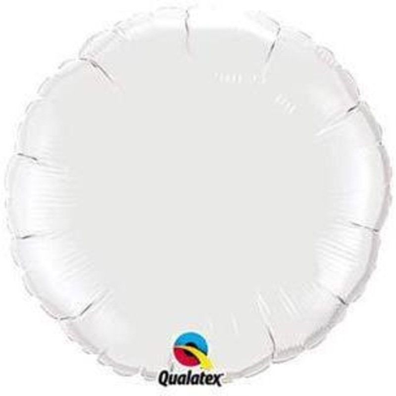 White Round Foil Balloon