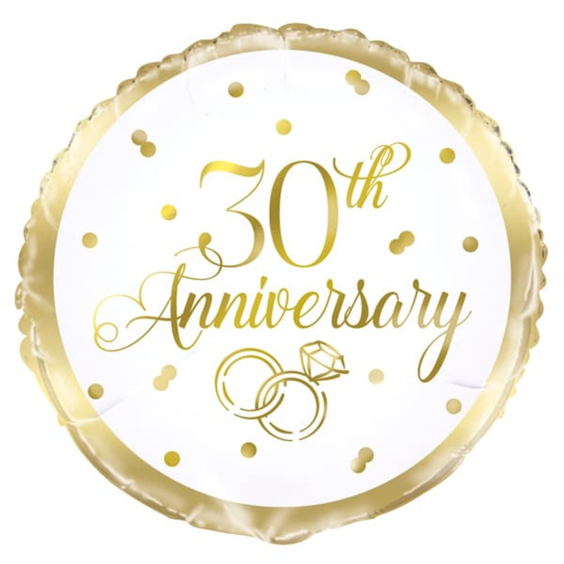 18" 30th Anniversary Foil Balloon