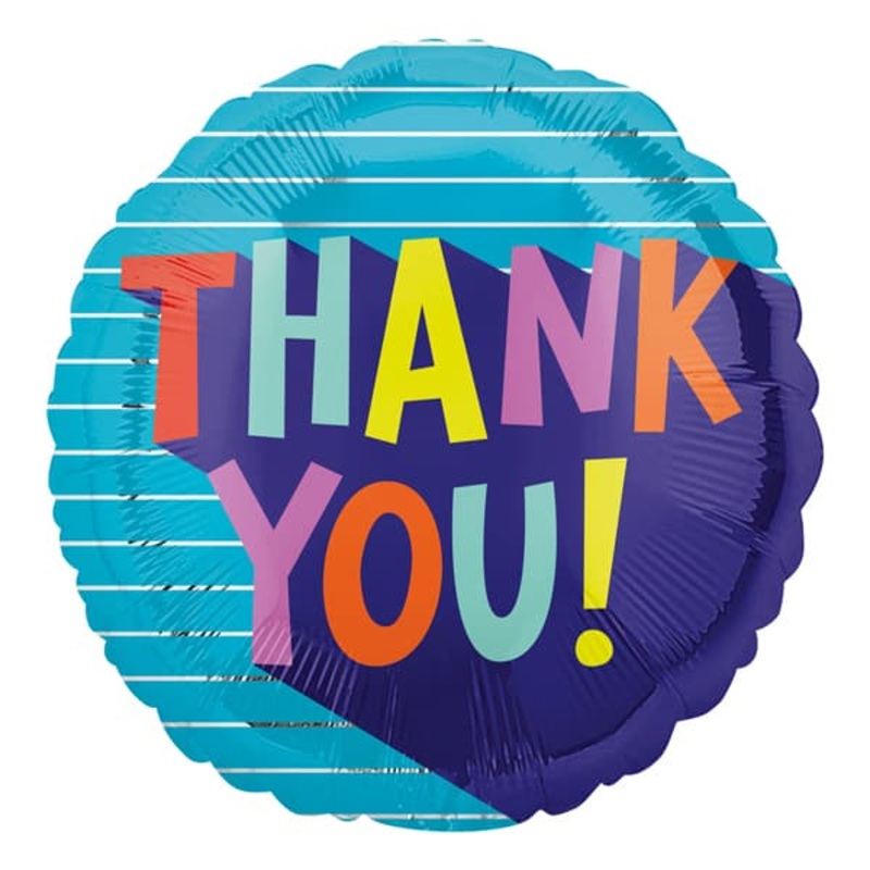 18" Thank You Fun Type Foil Balloon