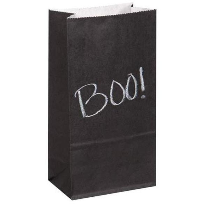 Black Chalk Paper Bags x8