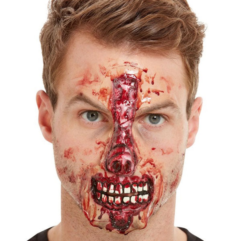 Exposed Nose & Mouth Latex Face Wound