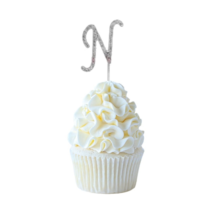 Letter N Diamante Cake Picks