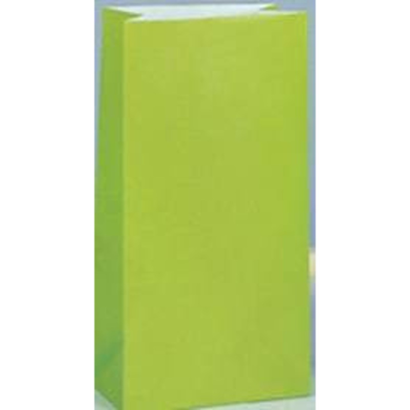 Lime Green Paper Party Bag x 12