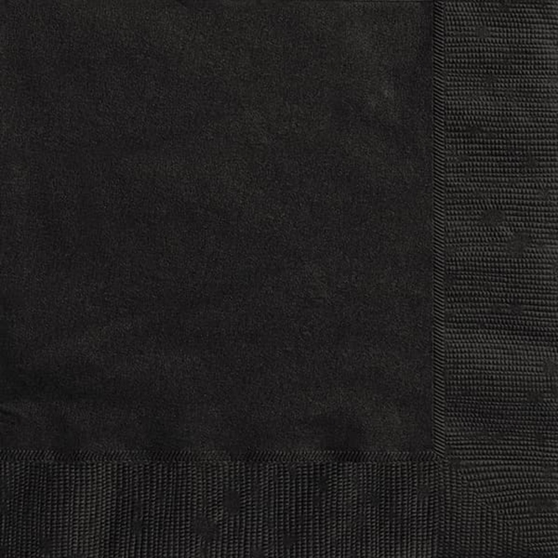 Midnight Black Paper Napkins 20pk