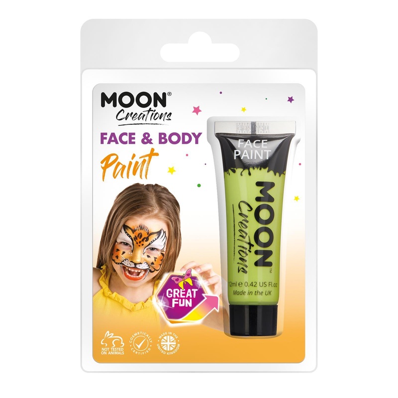 Moon Creations Face & Body Paint, Lime Green