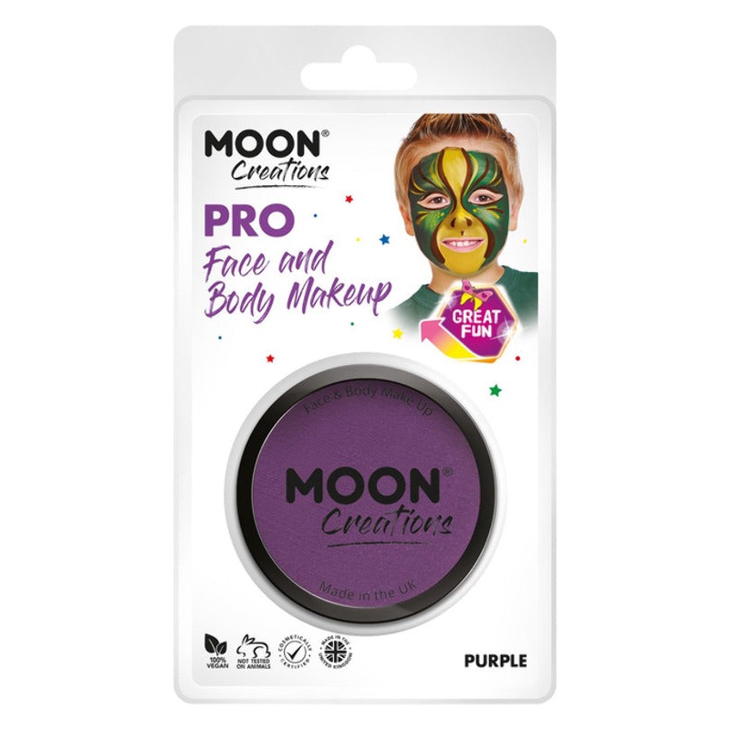 Moon Creations Pro Face Paint Cake Pot, Purple