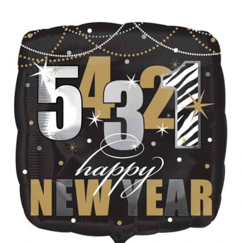 Zebra New Year foil balloons