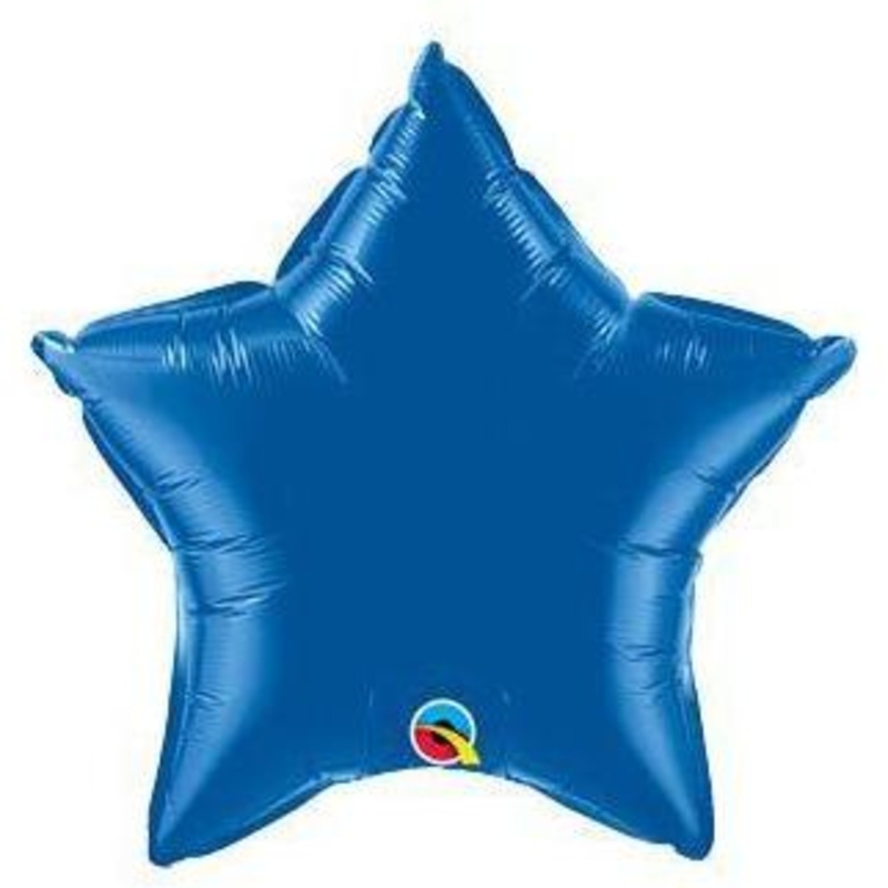 20" Dark Blue Star Foil Balloon