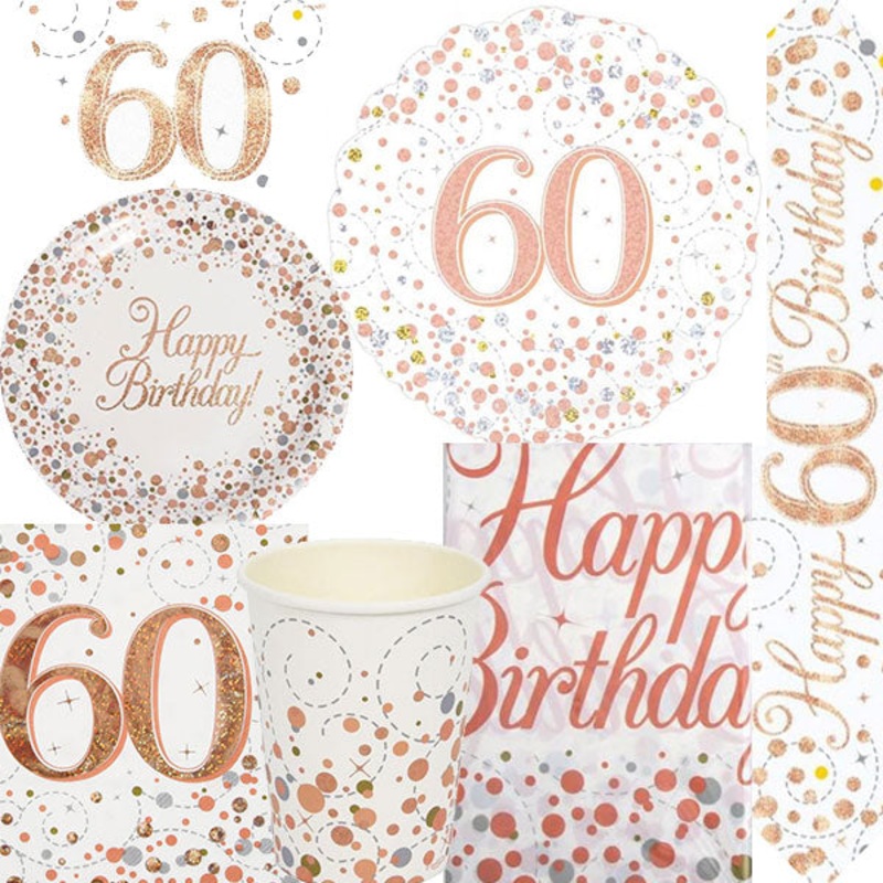 60th Rose Gold Fizz Party Box