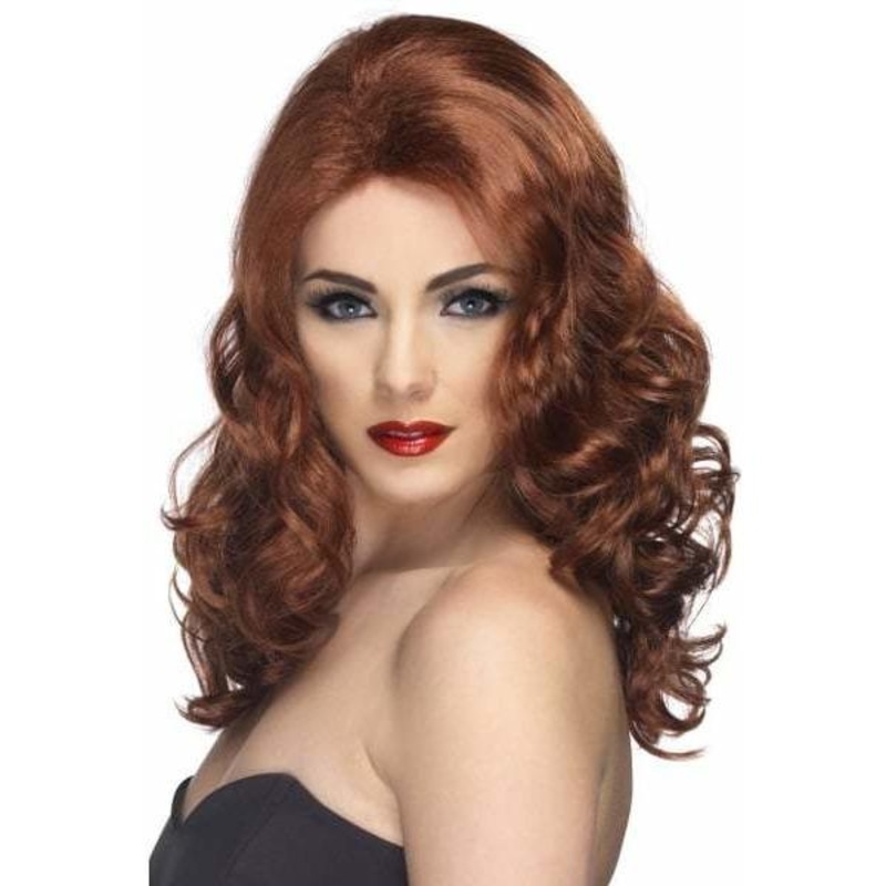 Auburn Long Wavy Glamorous Wig