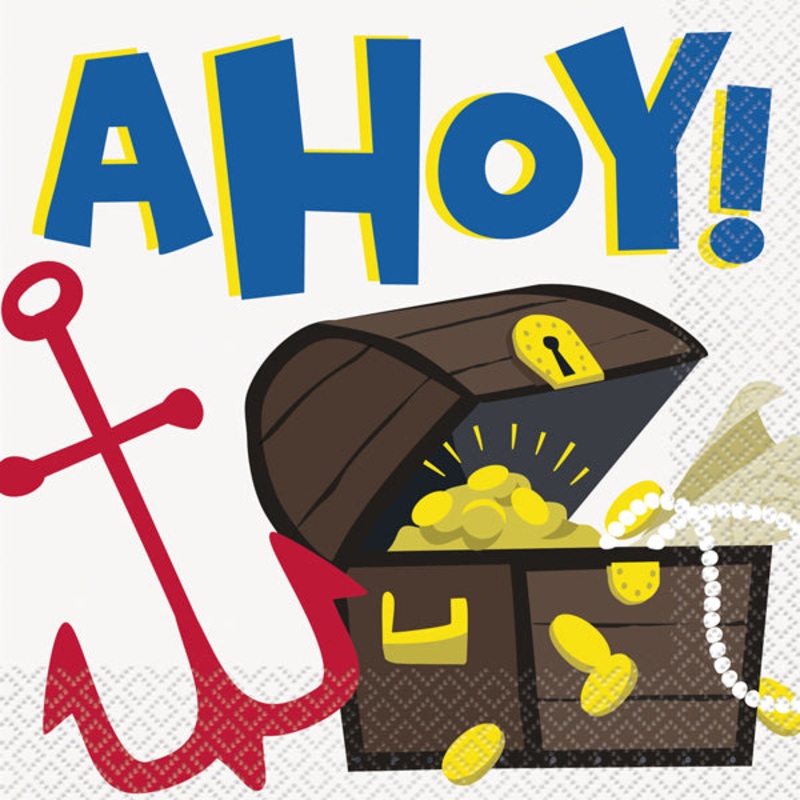 Ahoy Pirate Paper Napkins 16pk