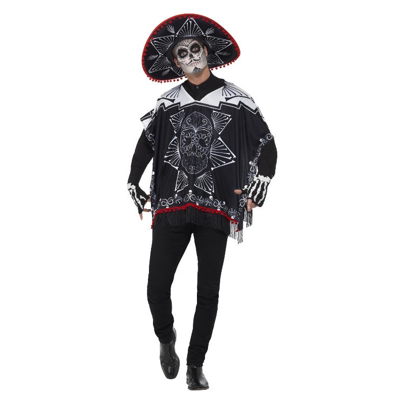 Day of the Dead Bandit Costume, Black & White