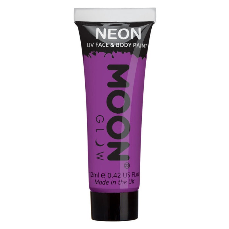Moon Glow Intense Neon UV Face Paint, Intense Purp