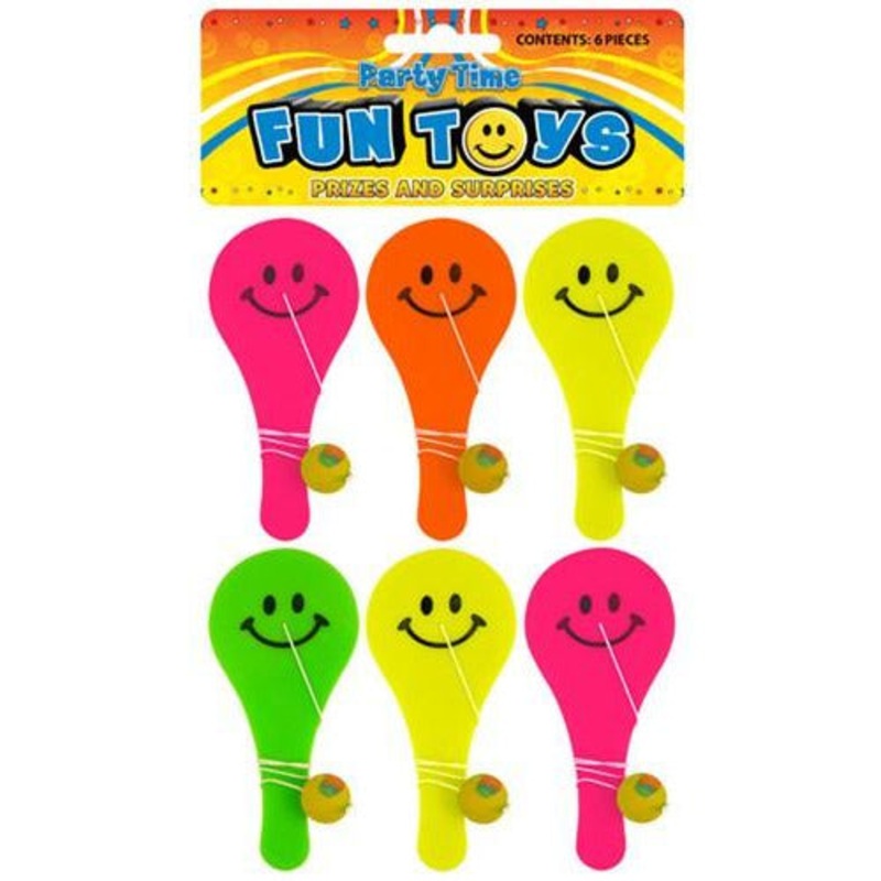 Paddle Bat And Ball x6