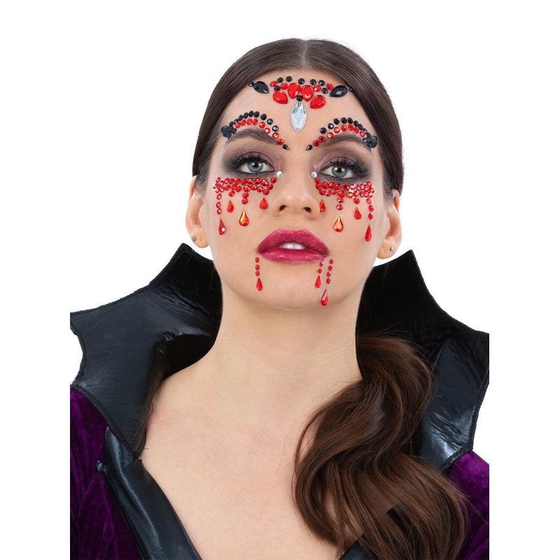 Smiffys Make-Up FX, Vampiress Face Jewels