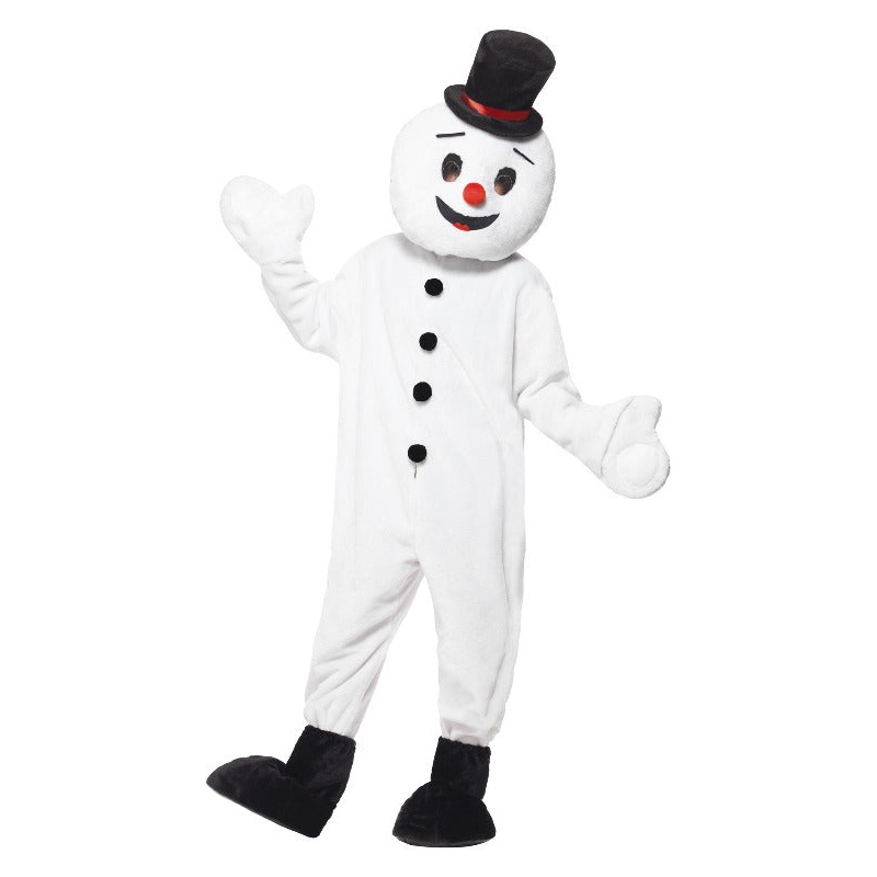 Snowman Mascot Costume, White
