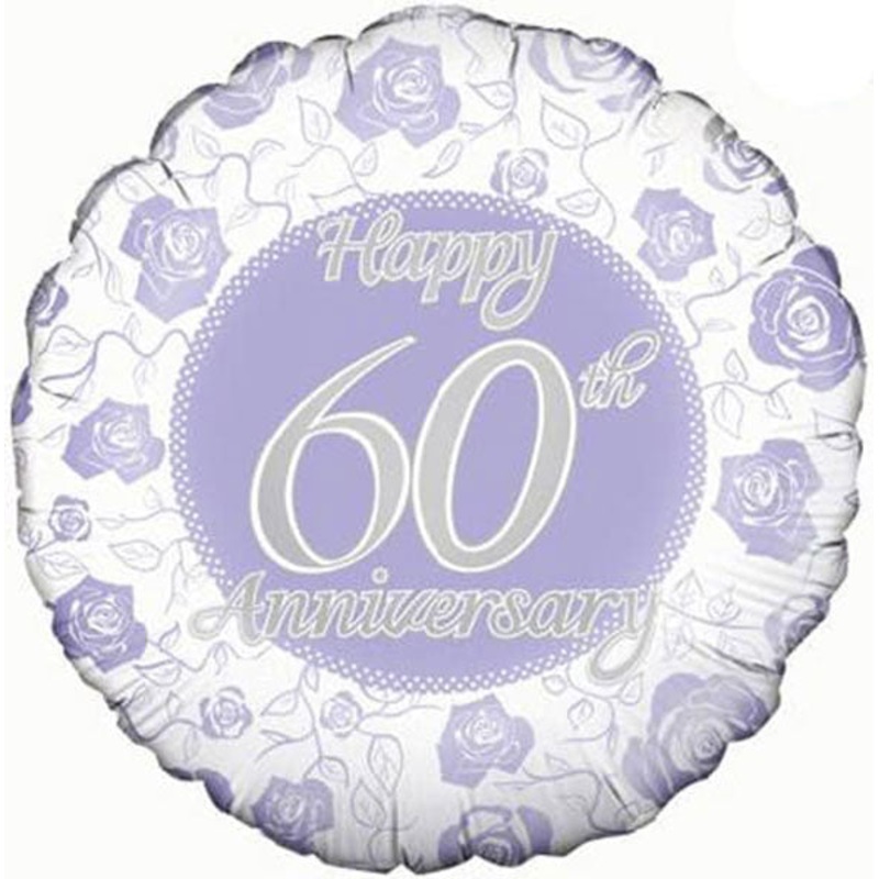 18" Happy 60th Anniversary Foil Balloon