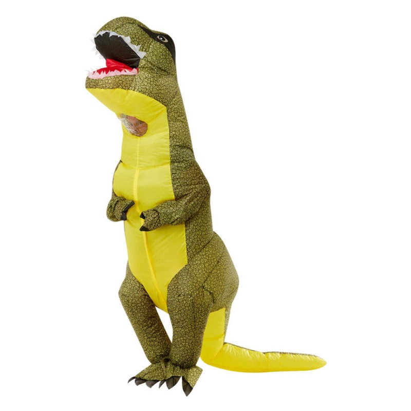 Inflatable T-Rex Dinosaur Costume, Green