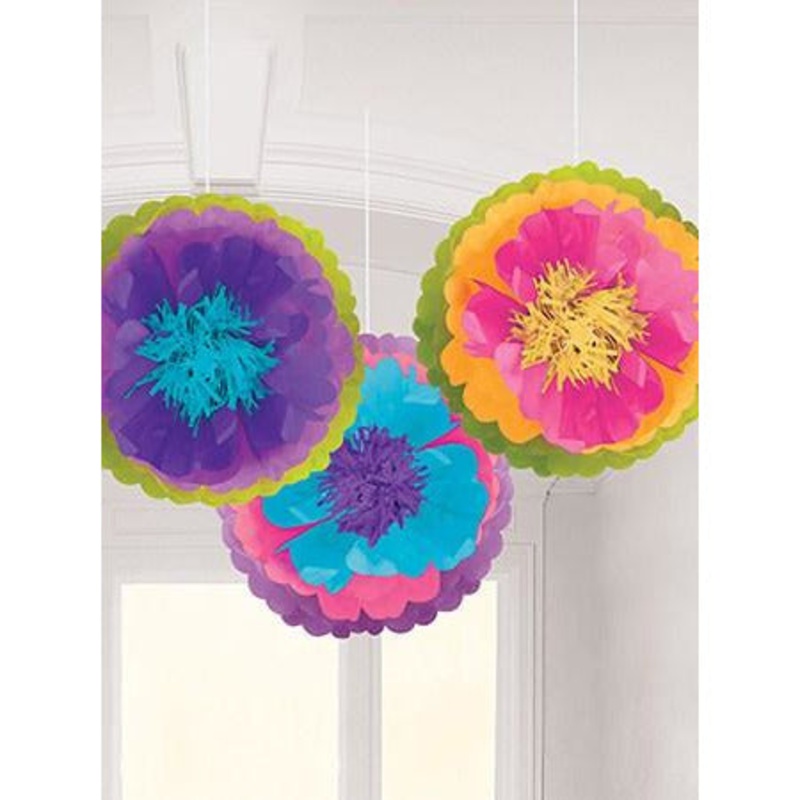 Mad Tea Party Fluffy Decorations 3pk