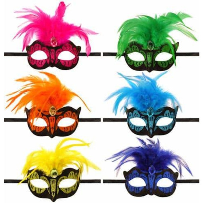 Neon Colour Venetian Eye Mask