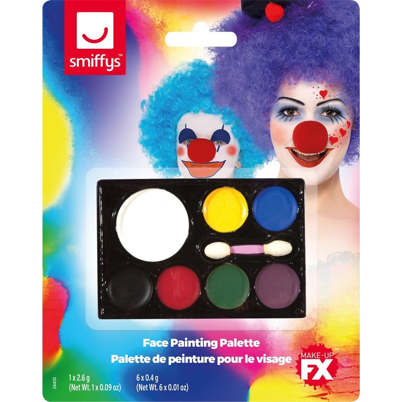 Smiffys Make-Up FX, 7 Colour Palette, Grease, Mult