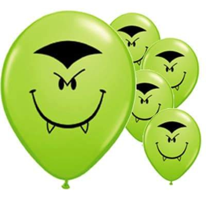 5" Smile Face Dracula Latex Balloons 100pk