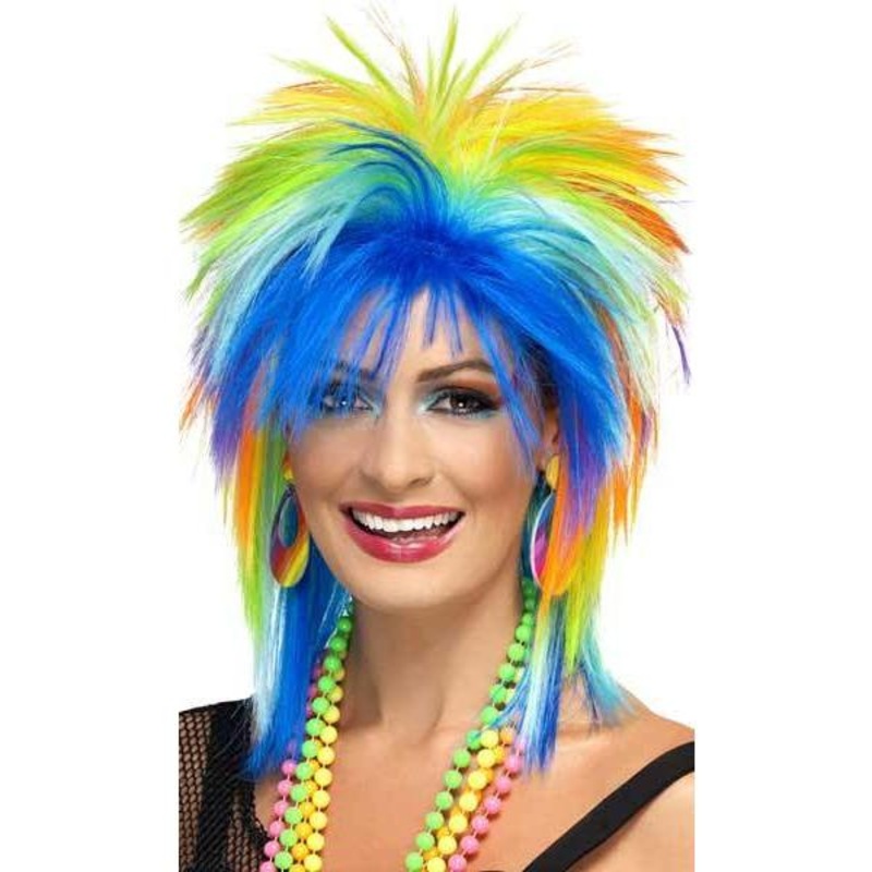 80s Rainbow Punk Wig