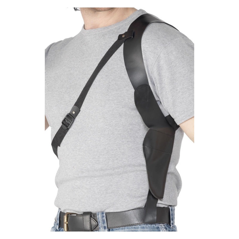 Leather Look Shoulder Holster, Black