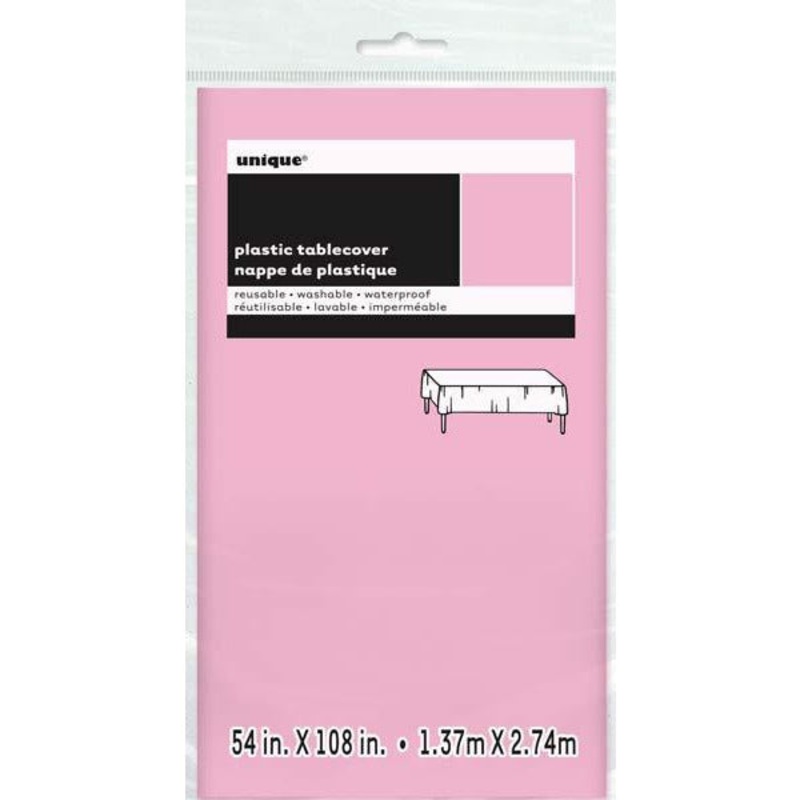 Lovely Pink Plastic Rectangle Tablecover