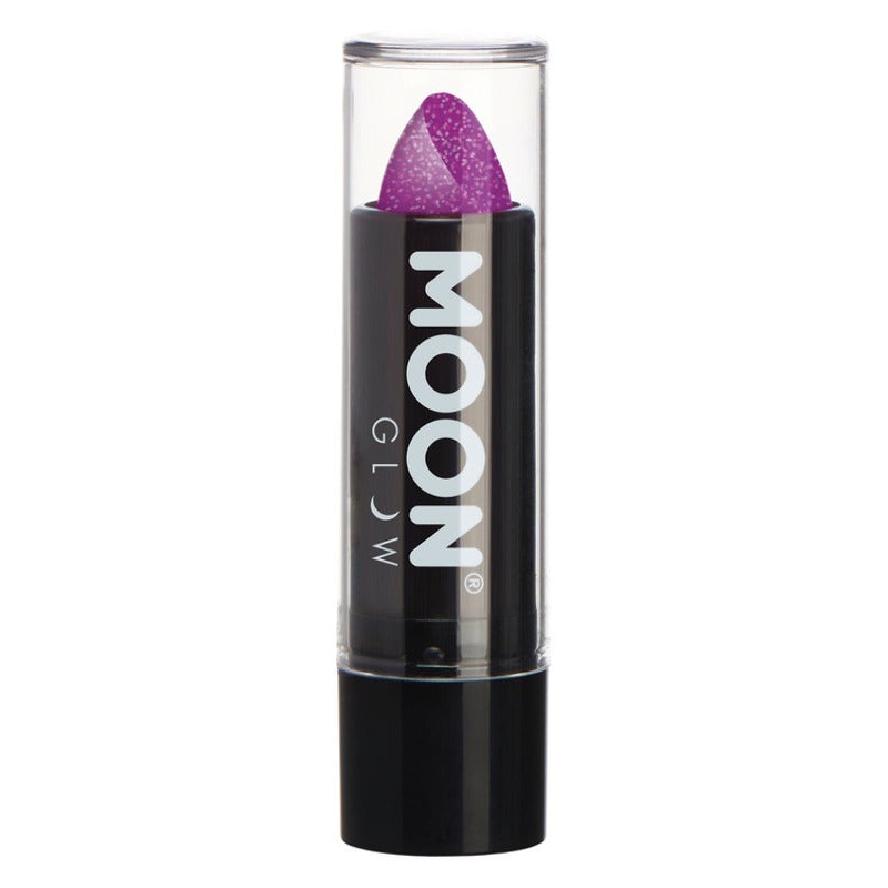 Moon Glow - Neon UV Glitter Lipstick, Purple