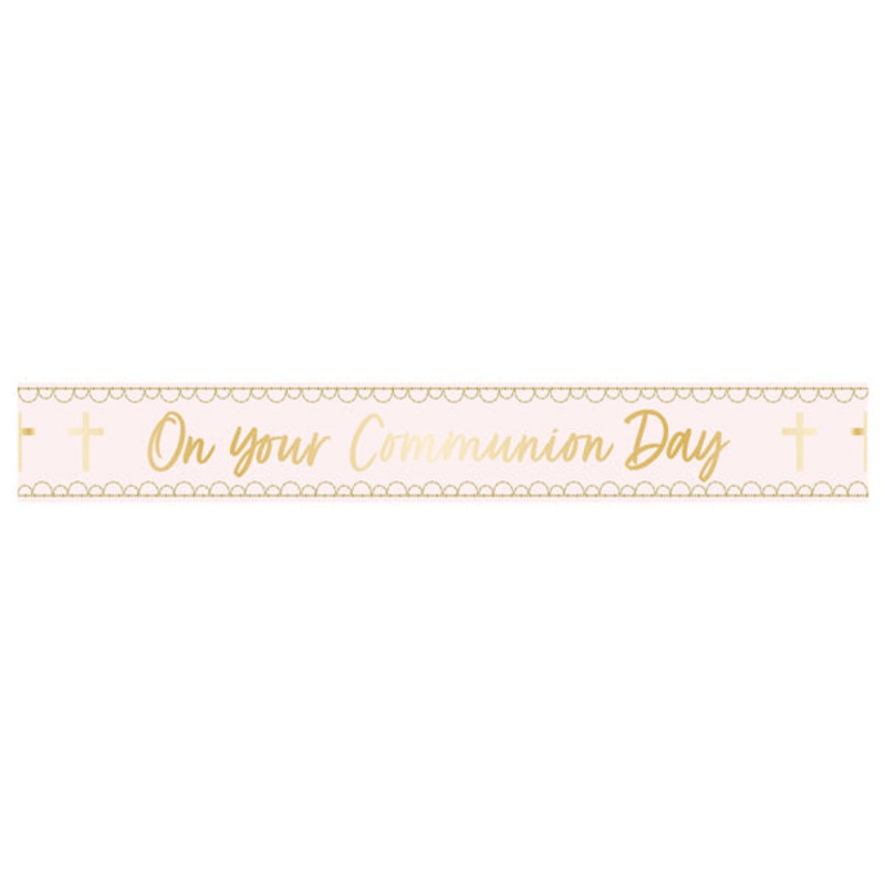 Pink Communion Botanical Celebration Foil Banner