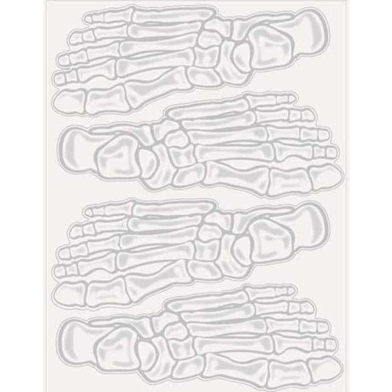 Skeleton Foot Print Cling Sheet
