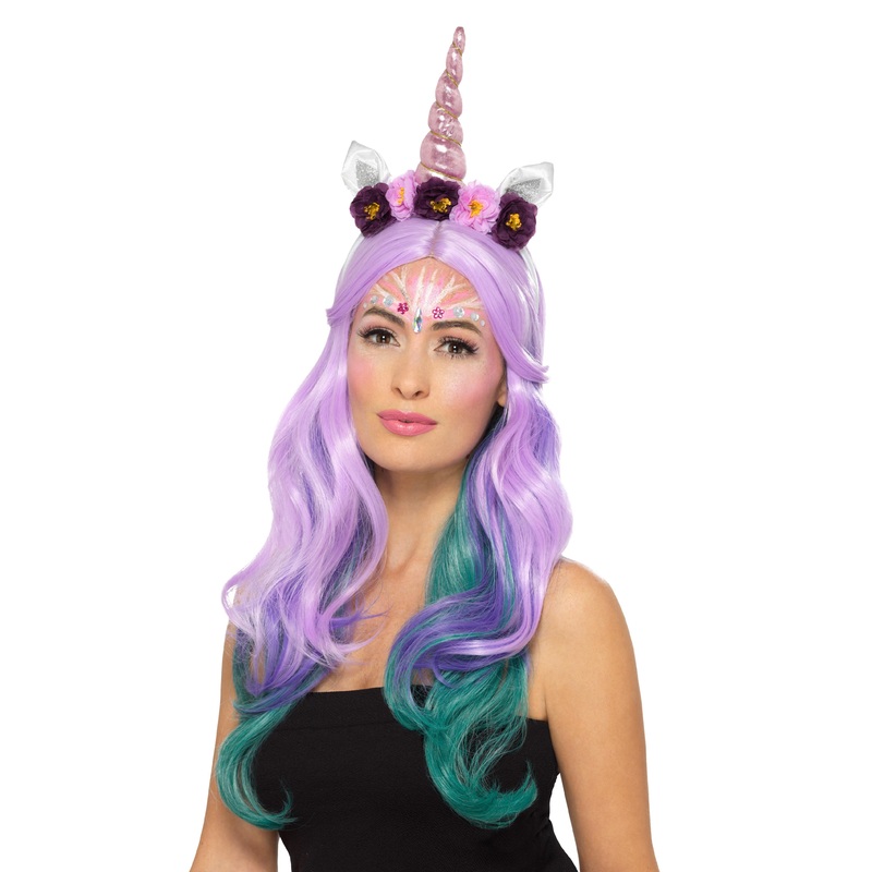 Smiffys Make-Up FX, Unicorn Kit, Aqua, Multi-Colou