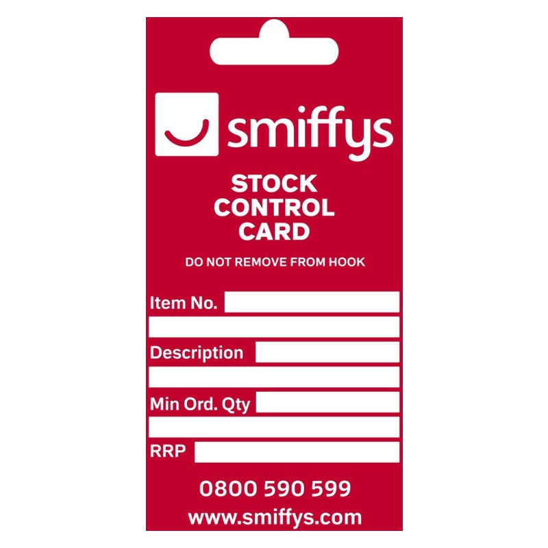 Stock Control Card,1pp 150x75mm 4/0