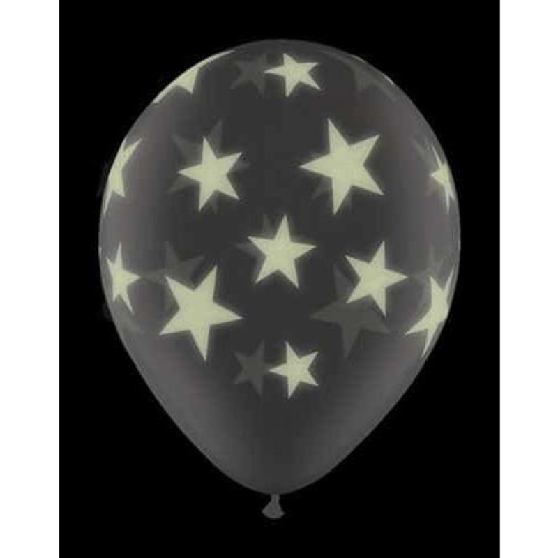 11" Glow Stars Latex Balloons 25pk
