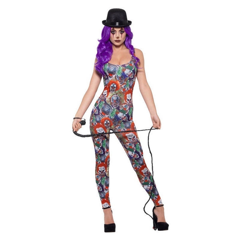 Fever Creepy Clown Costume, Multi-Coloured