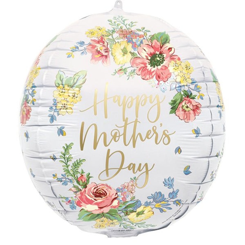 "Happy Mother's Day" Orbz Foil Balloon With Ribbon 38cm