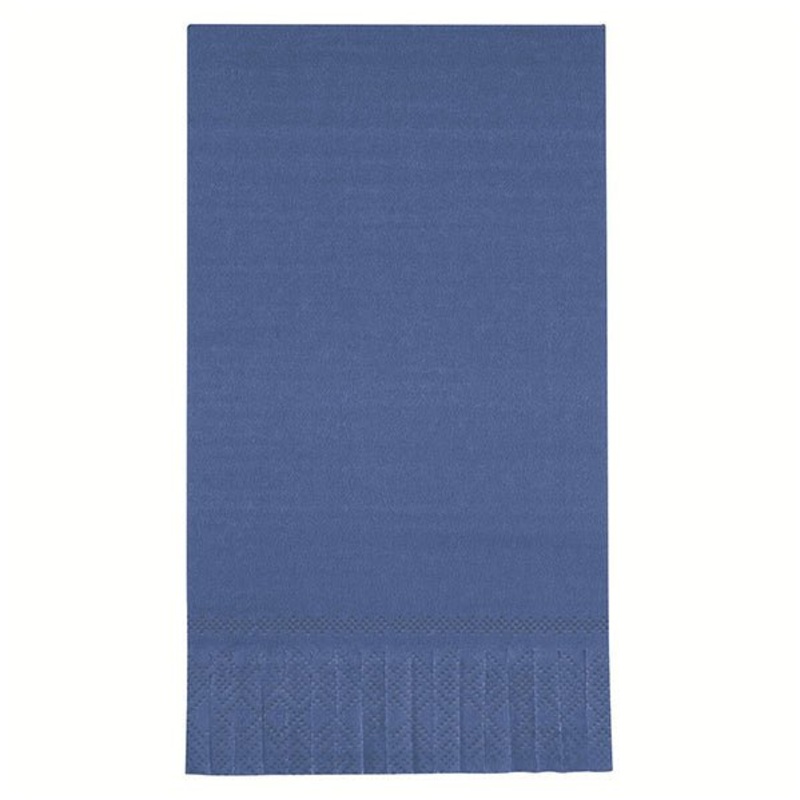 Lapis Blue Fringe Guest Napkins (Pack of 16)